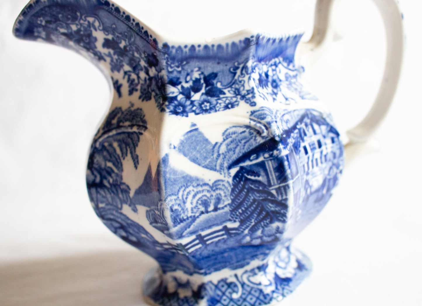 Blue and White Transferware Jug