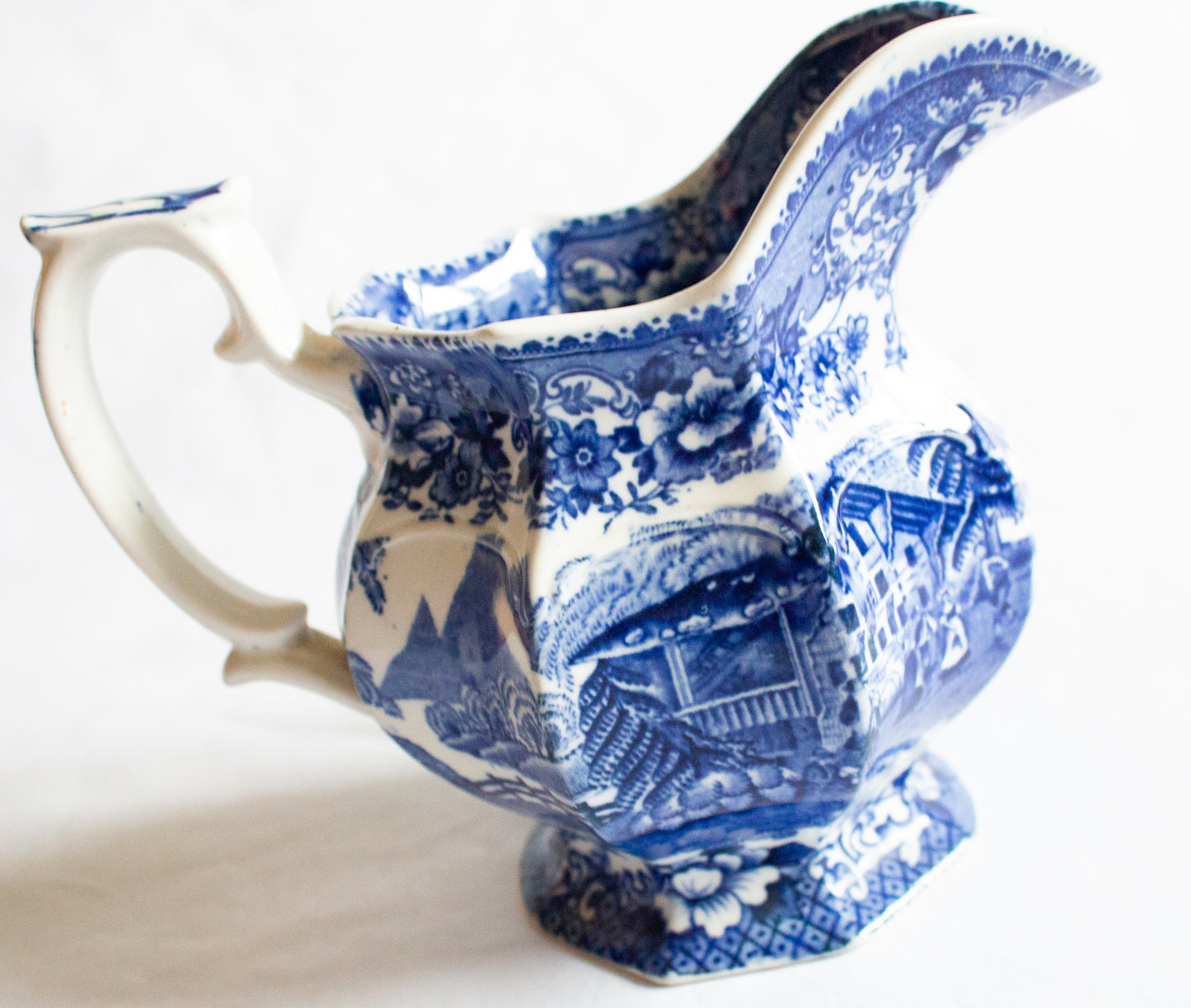 Blue and White Transferware Jug