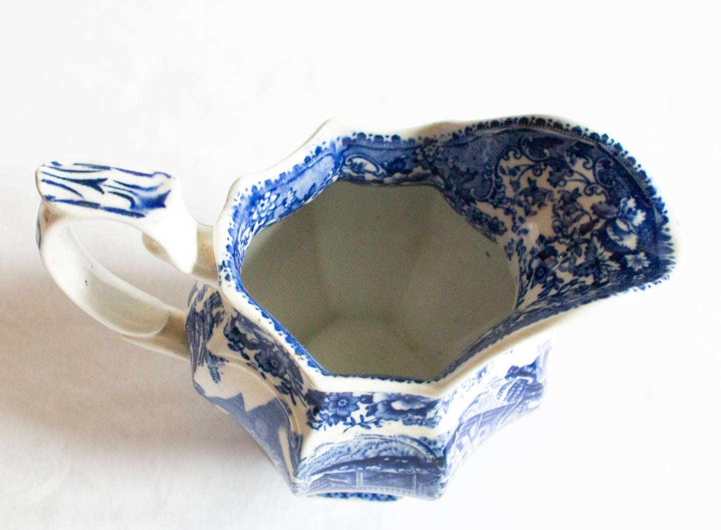 Blue and White Transferware Jug