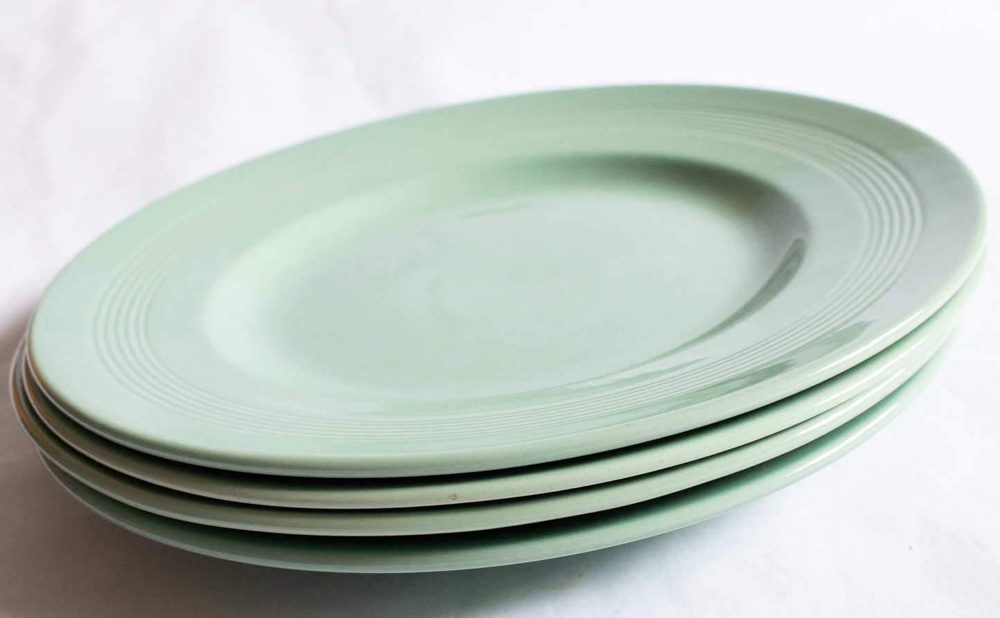 Woods Ware 'Beryl' Pattern Mint Green Dinner Plates (4)