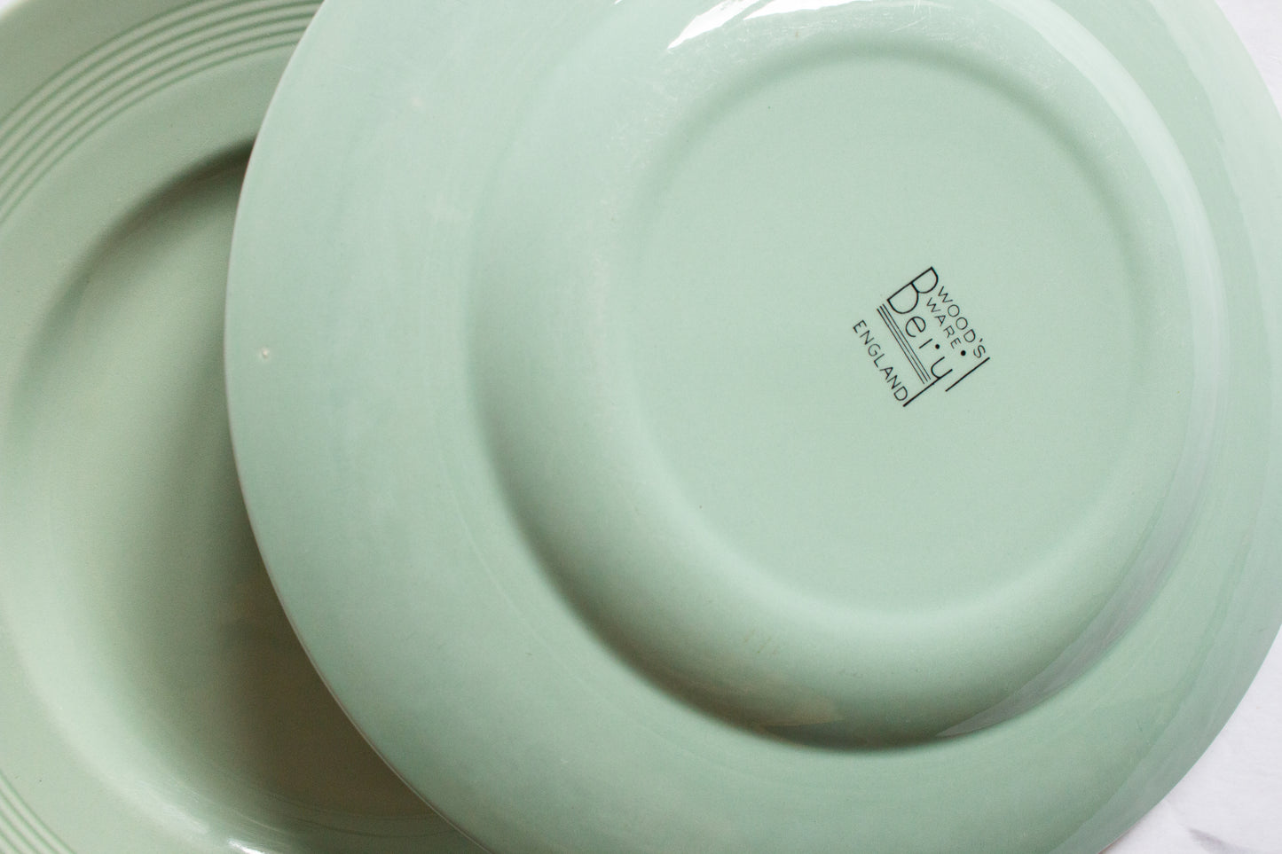 Woods Ware 'Beryl' Pattern Mint Green Dinner Plates (4)