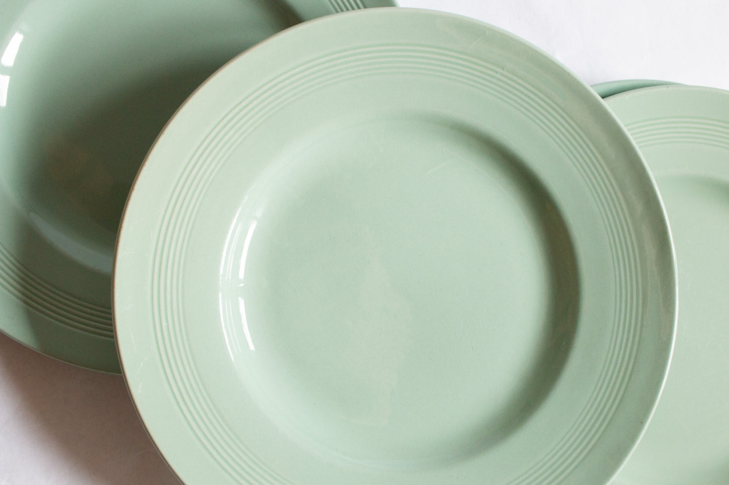 Woods Ware 'Beryl' Pattern Mint Green Dinner Plates (4)