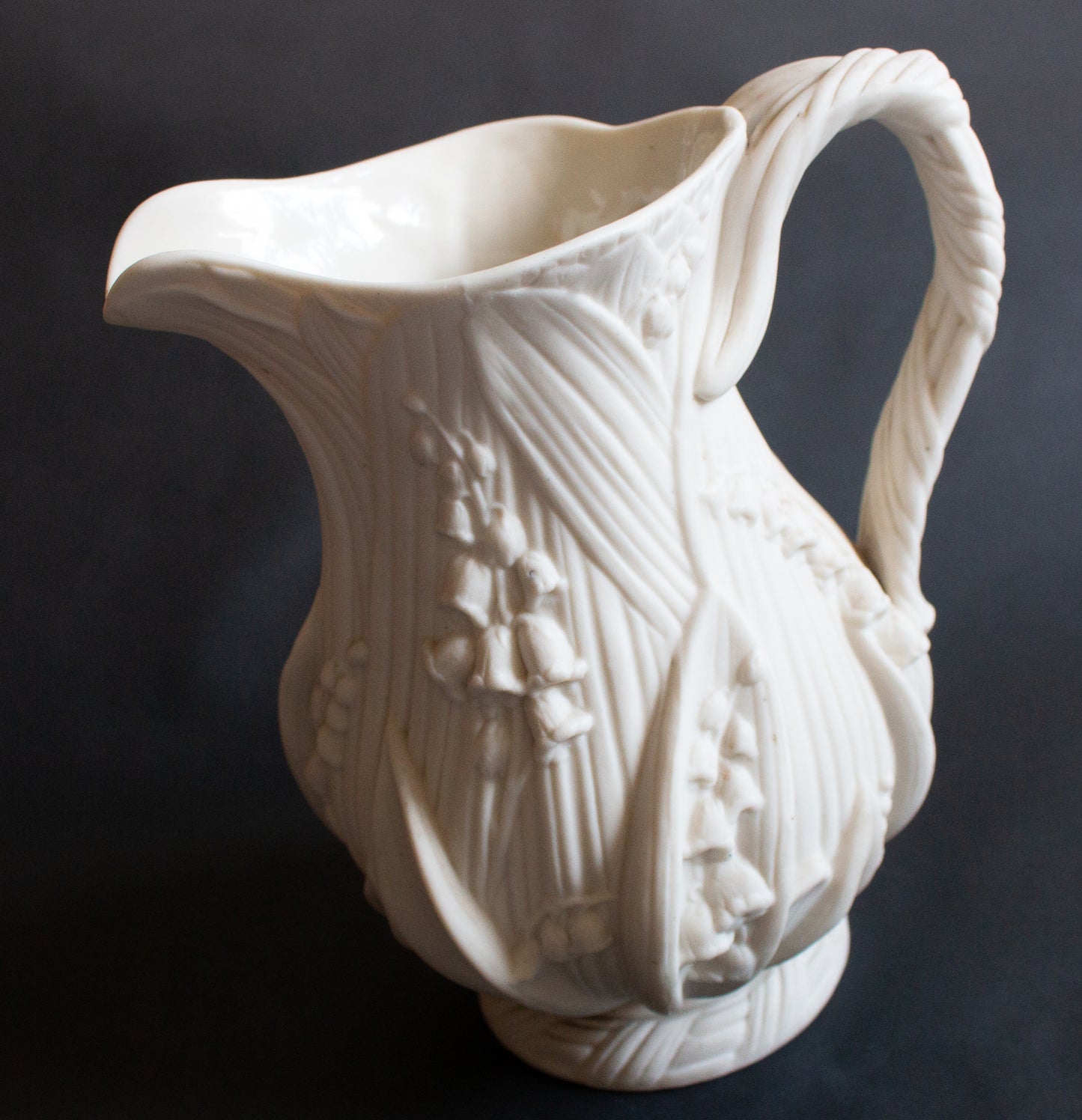 RESERVED FOR B. Antique Copeland Parian Ware 'Lily of the Valley' Jug