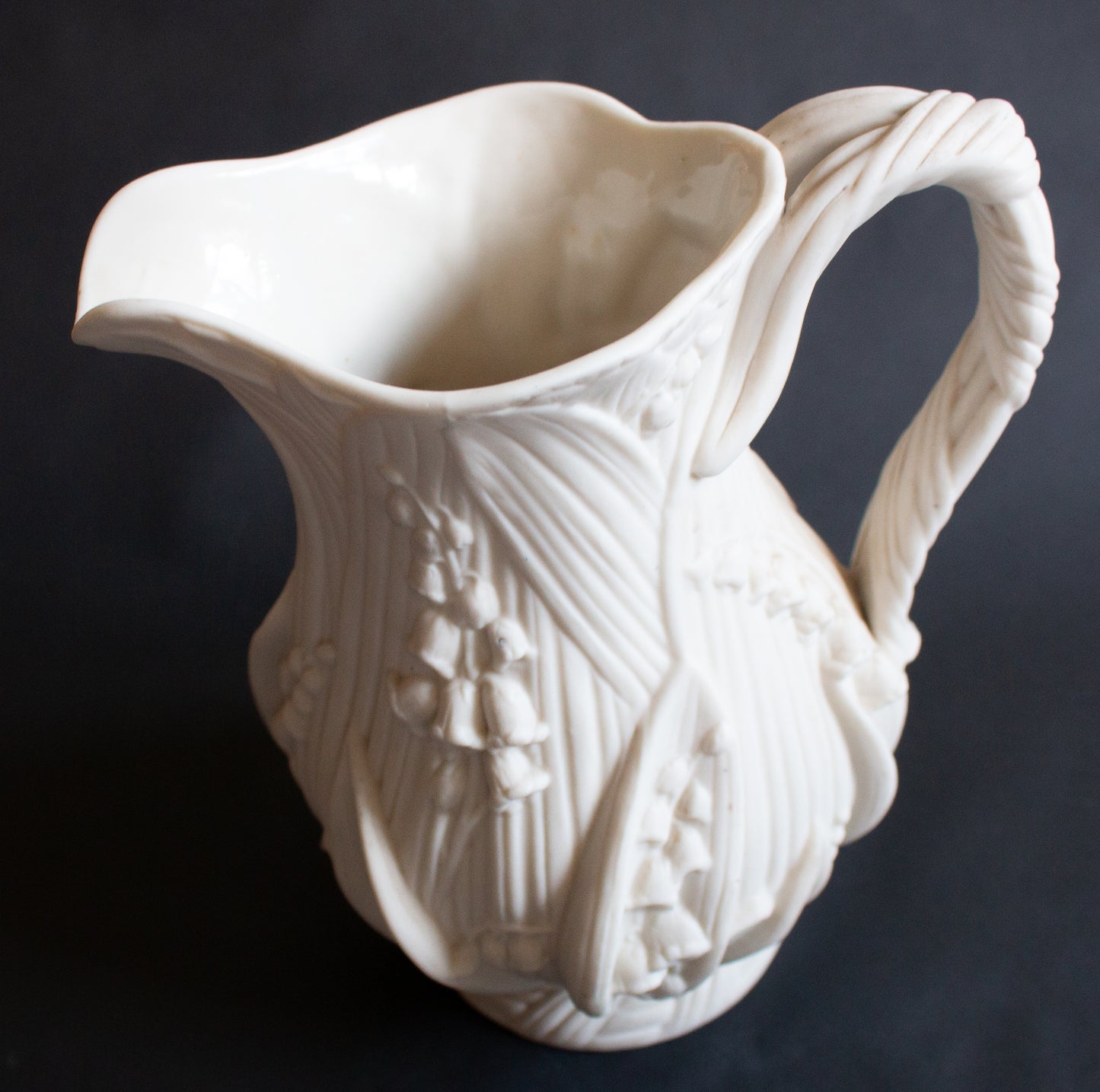 RESERVED FOR B. Antique Copeland Parian Ware 'Lily of the Valley' Jug