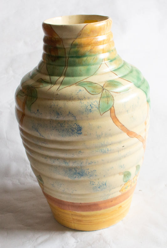 Large 'Regal' Ribbed Art Deco Vase