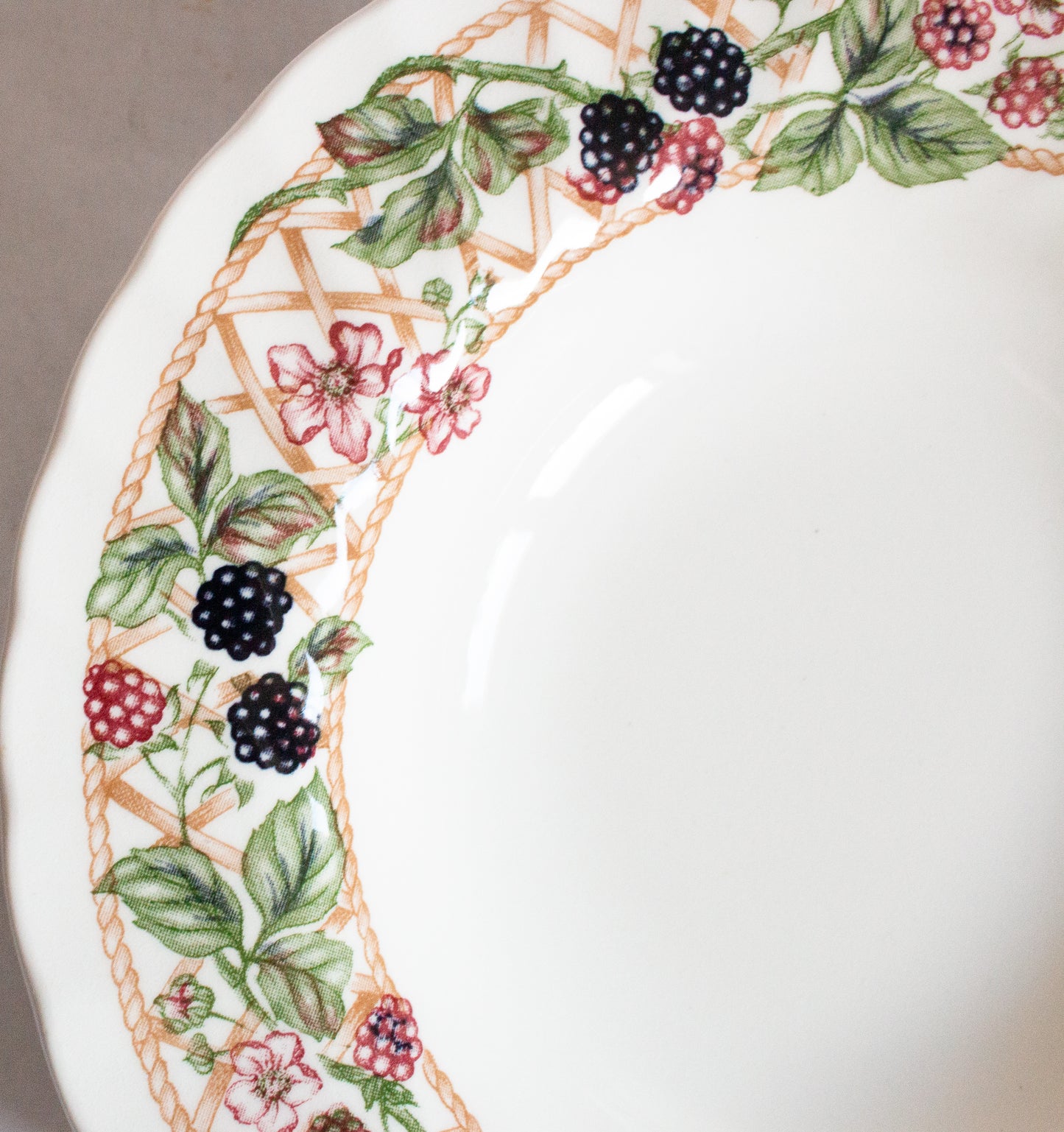 Copy of Alfred Meakin 'Fair Winds' Pattern Brown and White Transferware Rimmed Soup Plates (4)