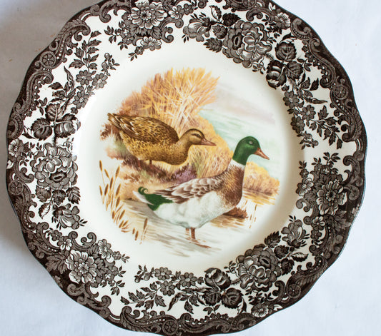 Royal Worcester Palissy 'Game Series' Brown Transferware 8.75" Plates (4)