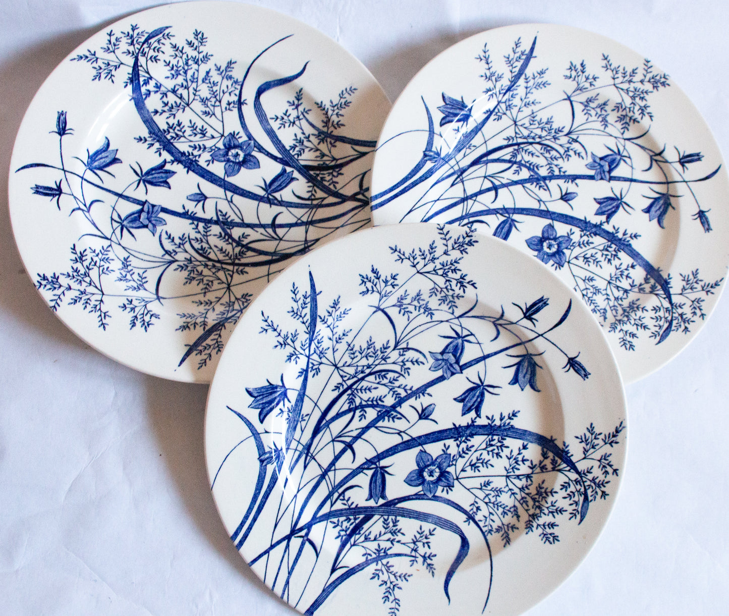 English Ironstone Tableware (EIT) Blue and White Transferware 9.75" Plates (3)