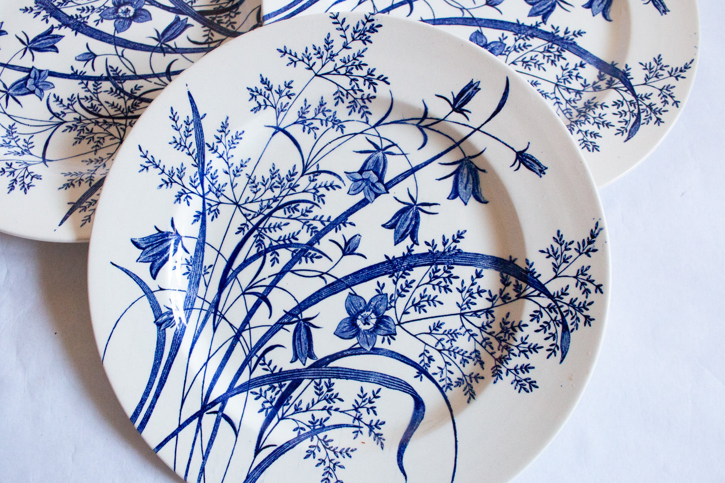 English Ironstone Tableware (EIT) Blue and White Transferware 9.75" Plates (3)