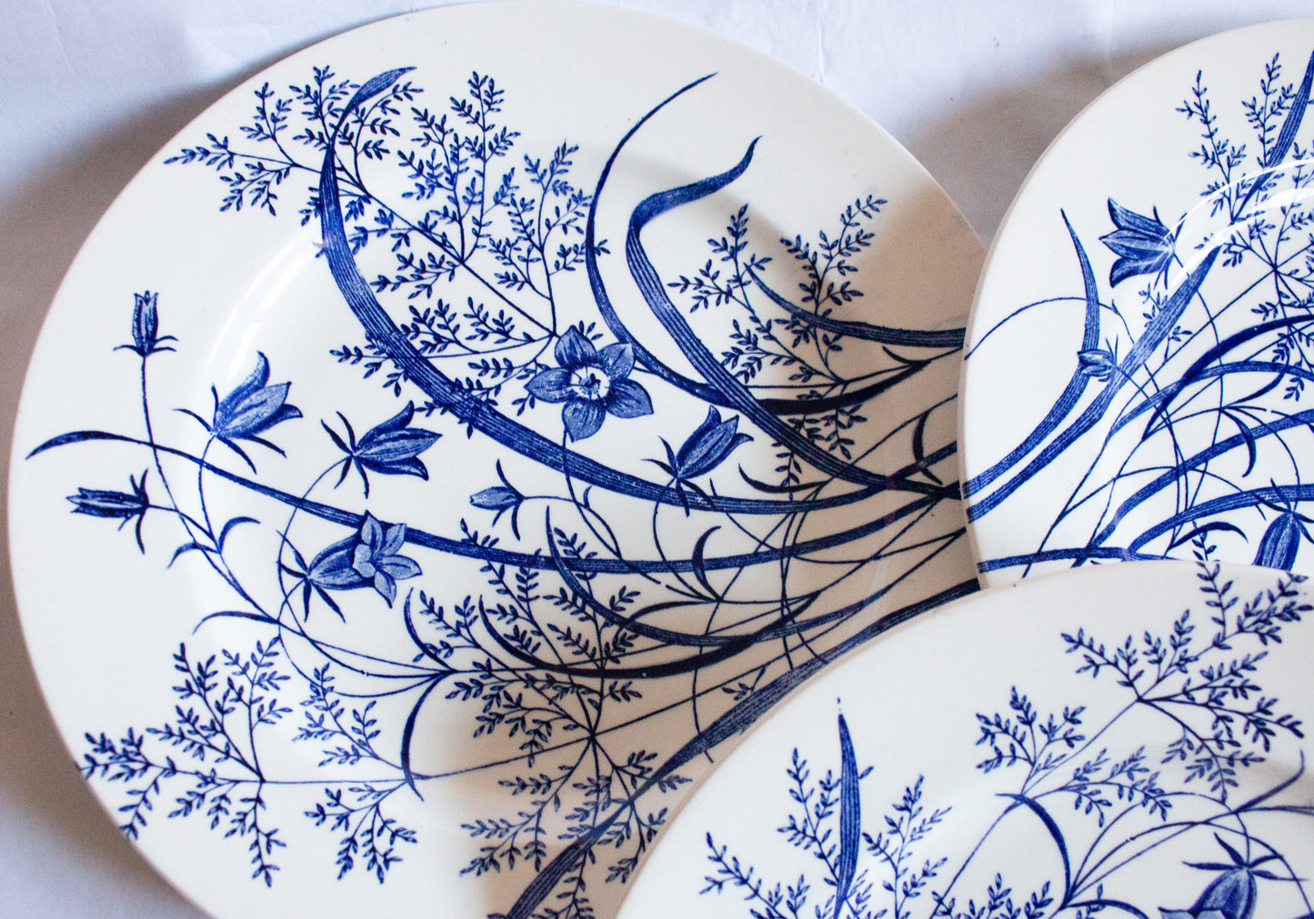 English Ironstone Tableware (EIT) Blue and White Transferware 9.75" Plates (3)