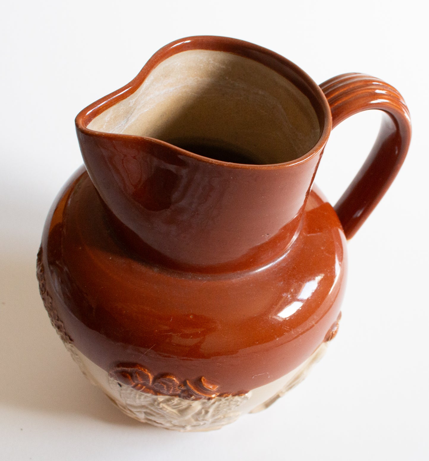 Antique Stoneware Brown Treacle Glazed Doulton Lambeth Jug