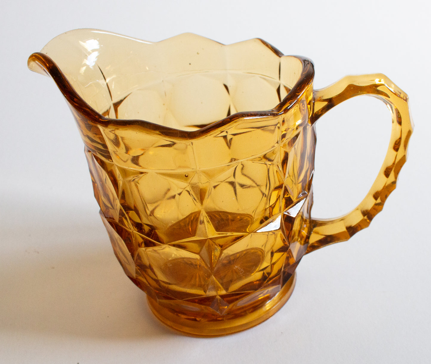 Brown Glass Art Deco Lemonade Jug or Pitcher