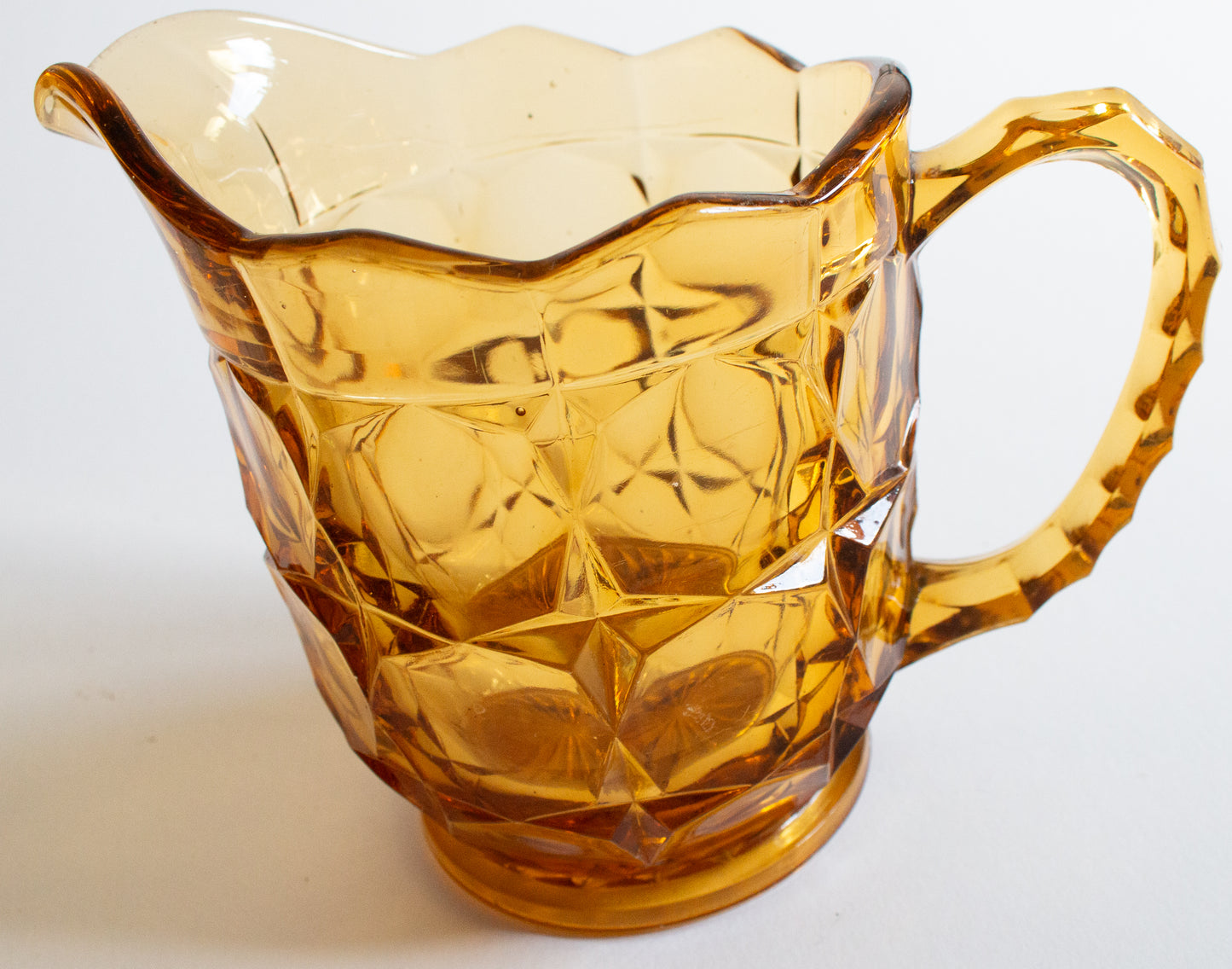 Brown Glass Art Deco Lemonade Jug or Pitcher