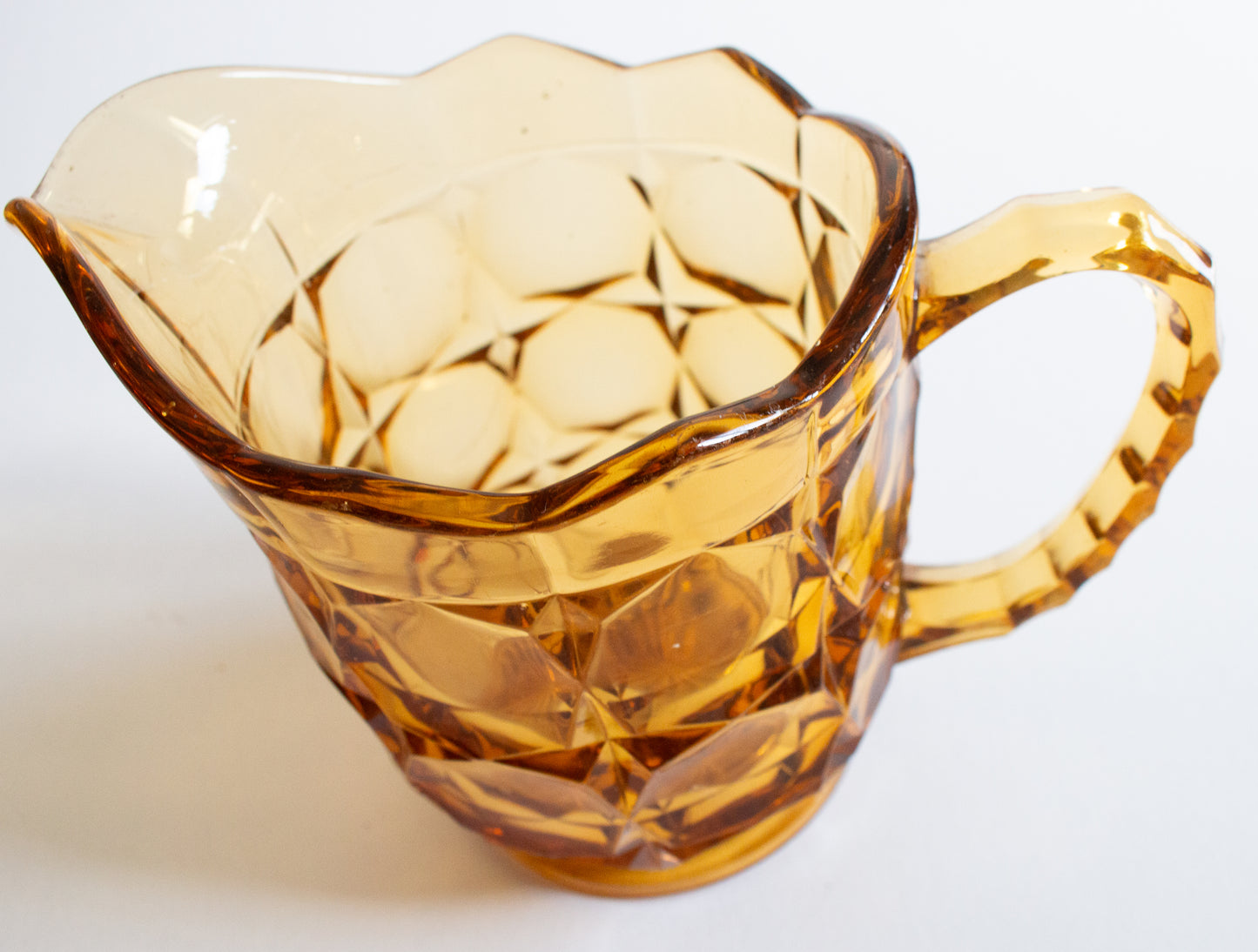 Brown Glass Art Deco Lemonade Jug or Pitcher