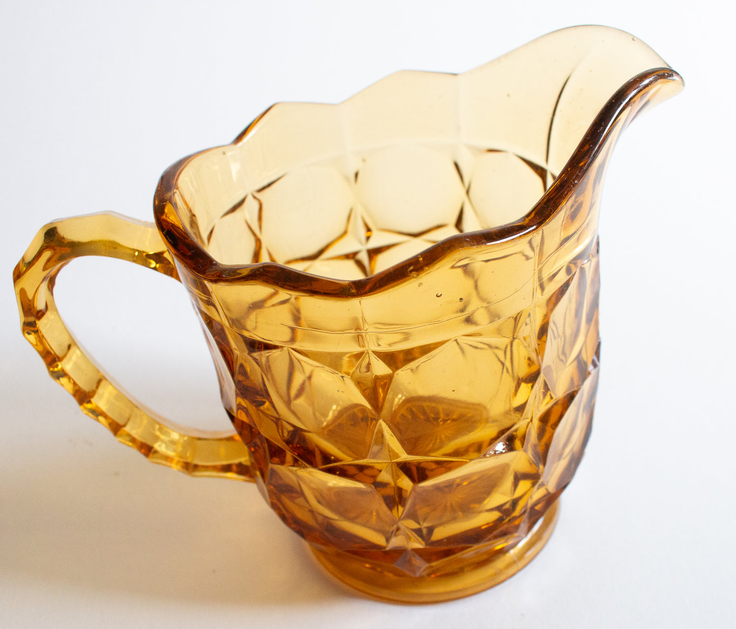 Brown Glass Art Deco Lemonade Jug or Pitcher