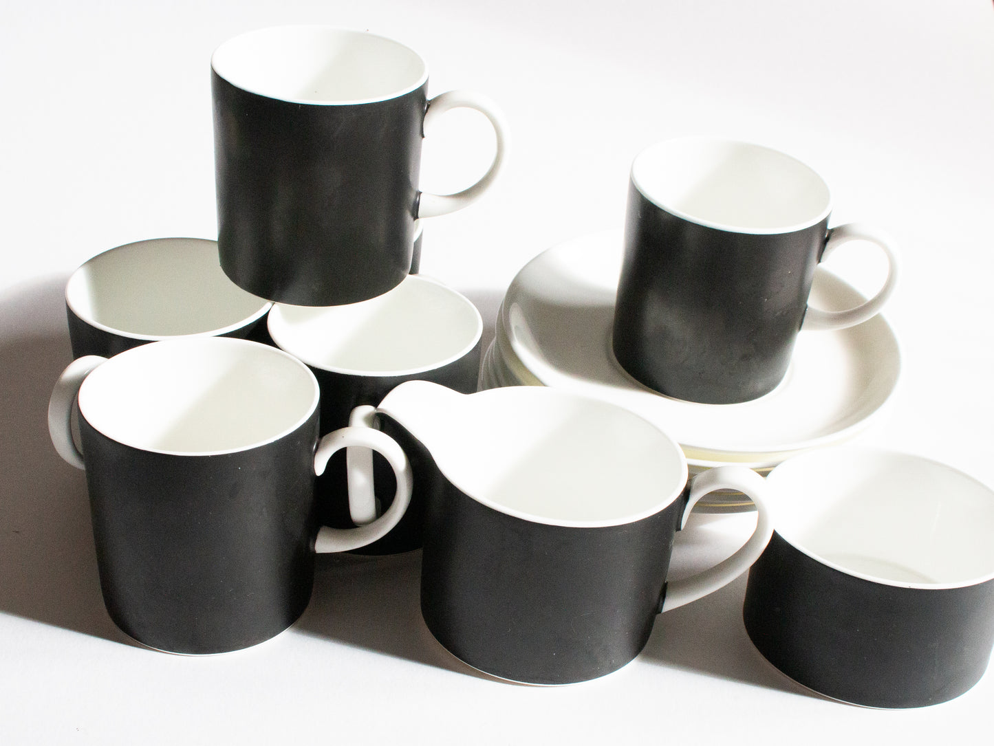 Susie Cooper Black and White Coffee Set for Six