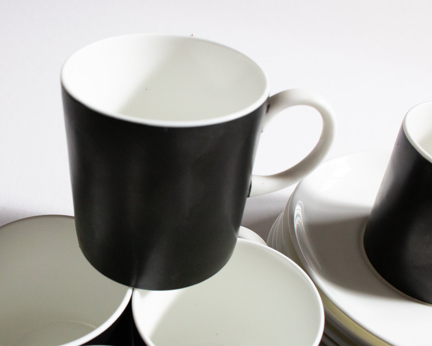 Susie Cooper Black and White Coffee Set for Six