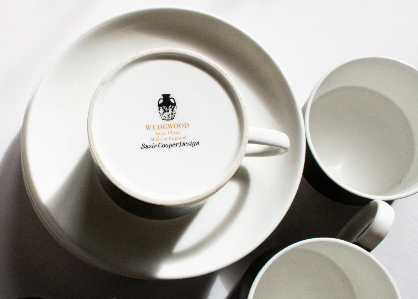 Susie Cooper Black and White Coffee Set for Six