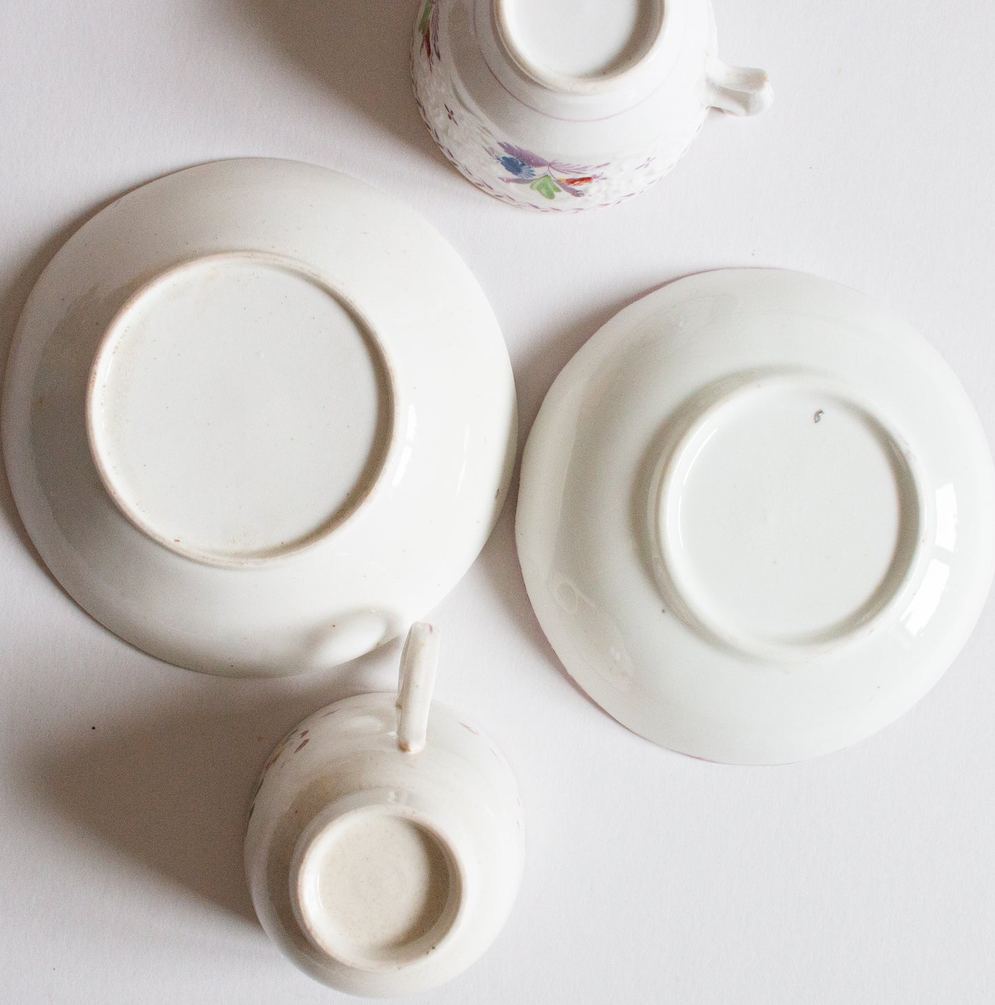 Antique Mismatched Teacups and Saucers (2)