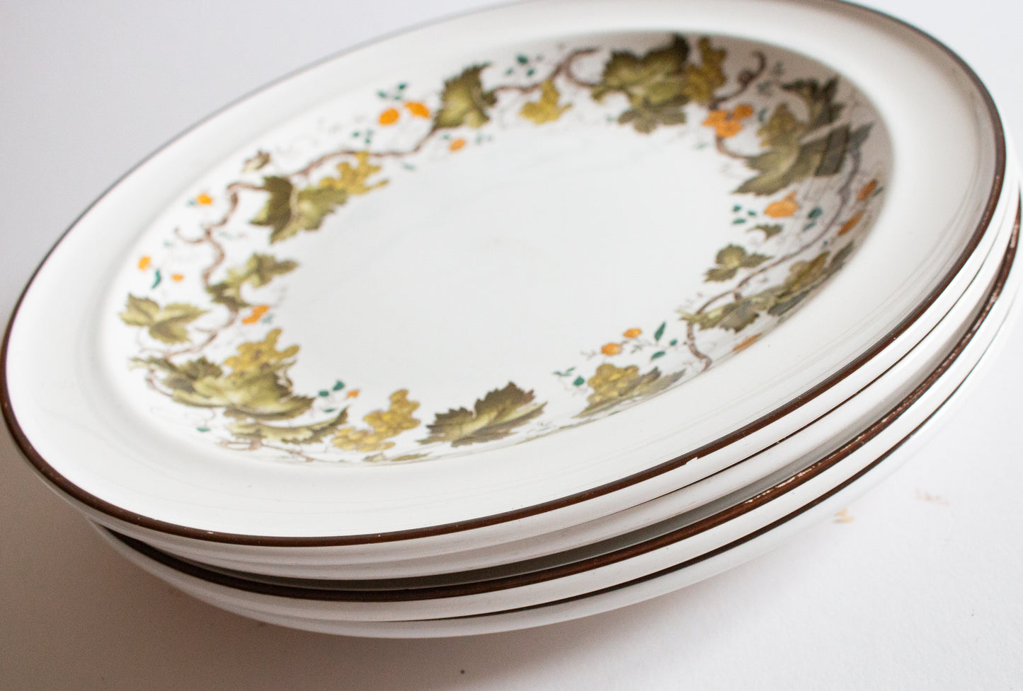 Wedgwood 'Vine' Pattern 10.75" Dinner Plates (4)