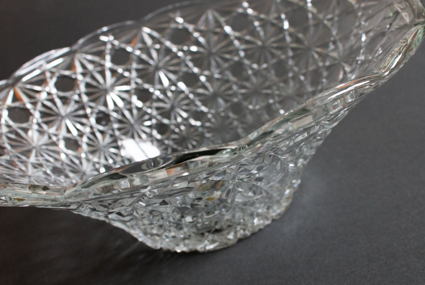 Vintage Glass Serving Bowl