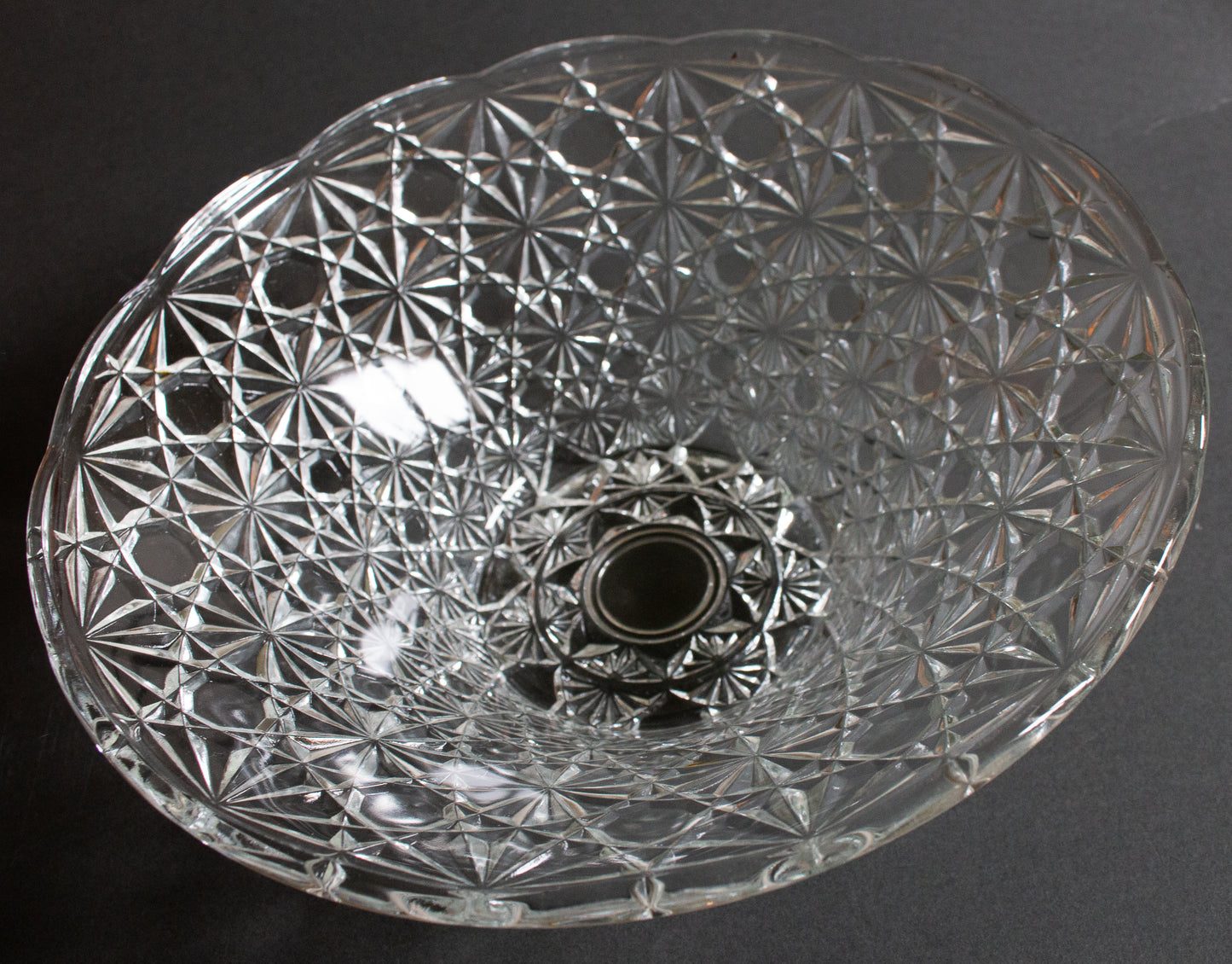 Vintage Glass Serving Bowl