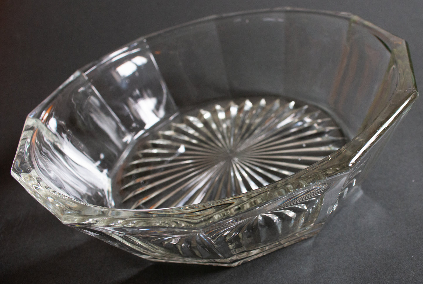 Vintage Glass Serving Bowl