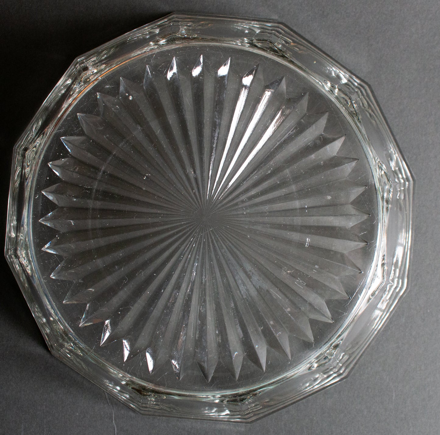 Vintage Glass Serving Bowl