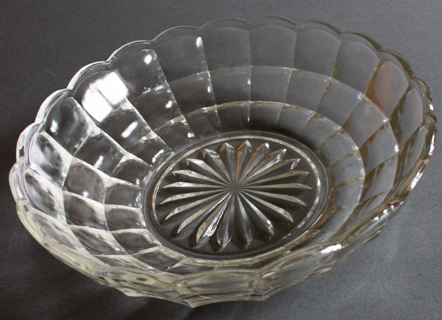 Vintage Glass Serving Bowl