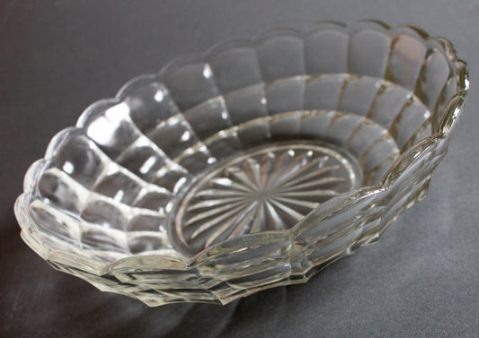 Vintage Glass Serving Bowl