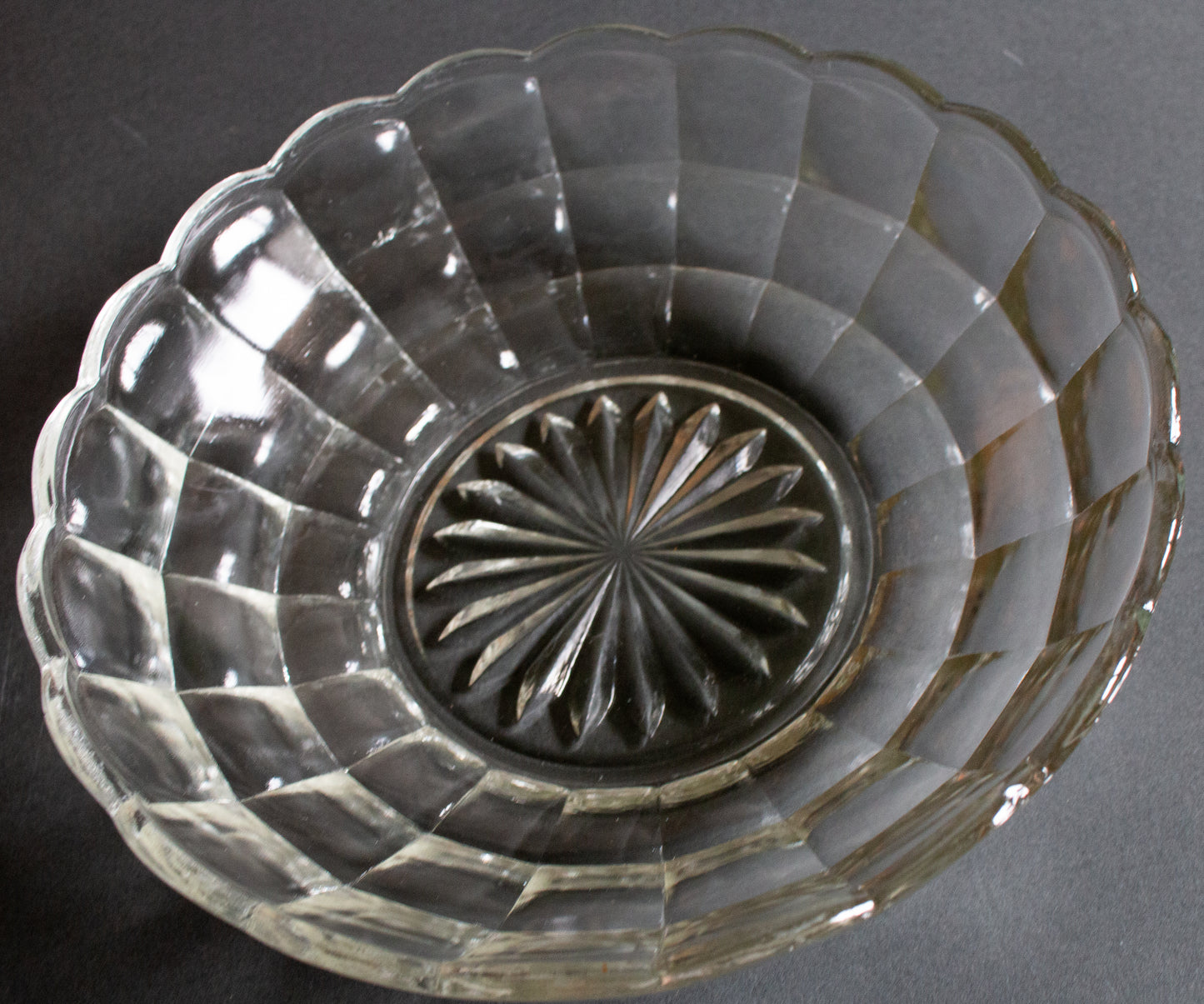 Vintage Glass Serving Bowl