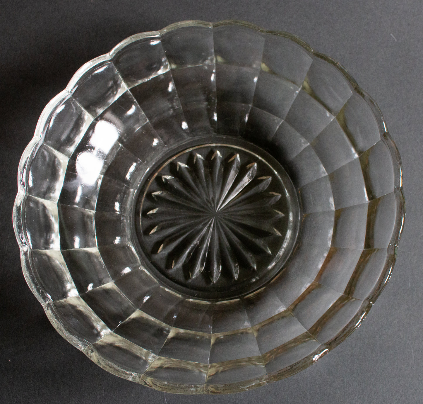 Vintage Glass Serving Bowl