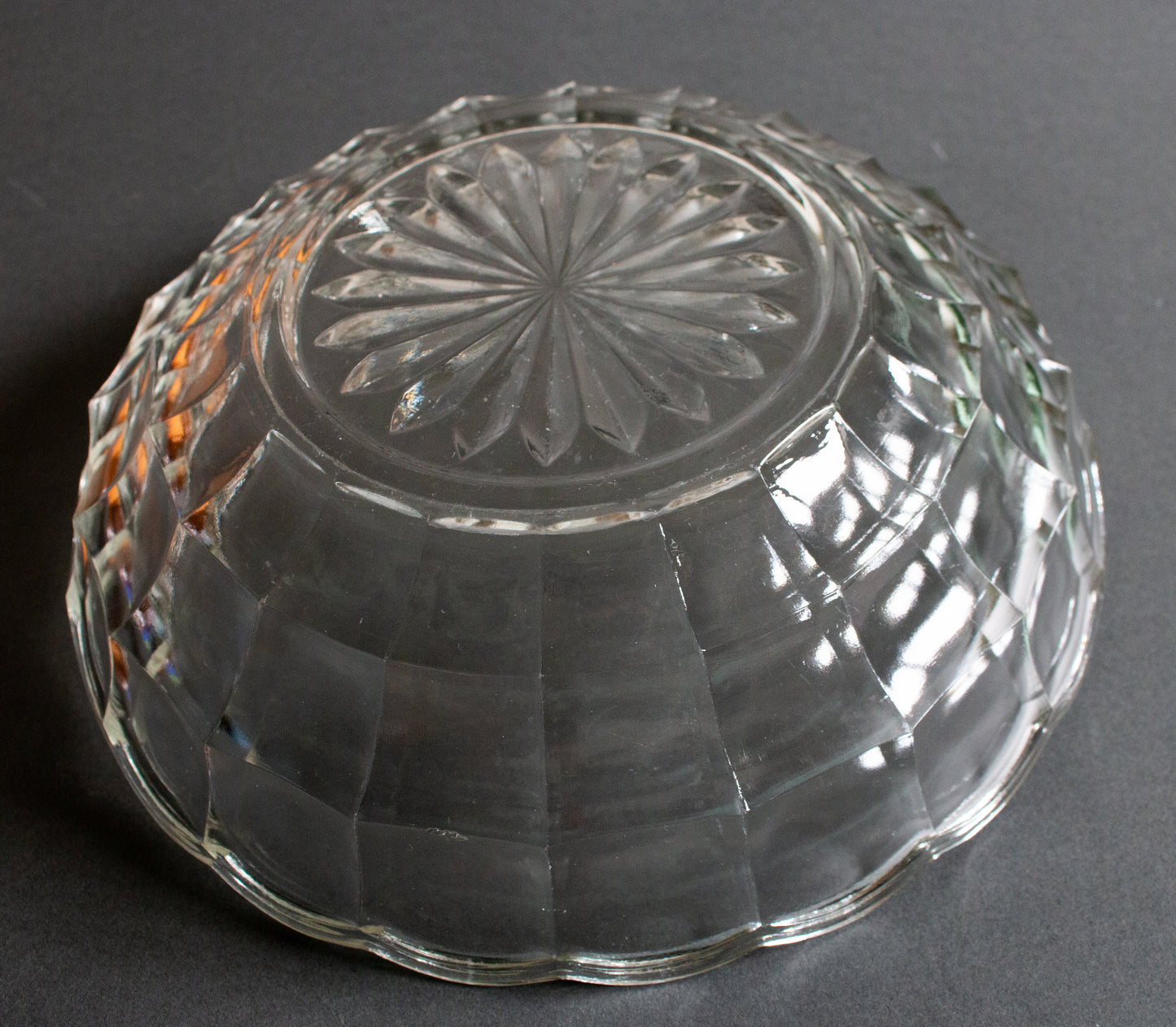 Vintage Glass Serving Bowl