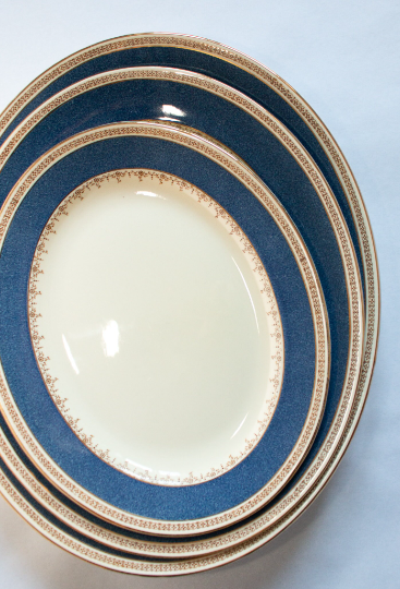 Burleigh Ware 'Ivory' Graduated Oval Serving Plates (3)