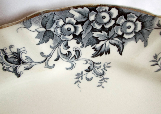 Doulton Burslem 'Lynn' Pattern Blue and White Transferware Serving Platter