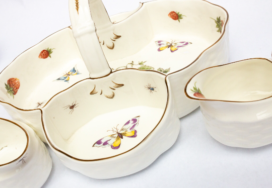 Coalport 'Strawberry' Pattern Serving Dish Set with Handle