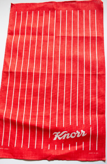 Vintage 'Knorr' Irish Linen Advertising Tea Towel