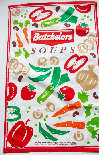 Vintage 'Batchelors Soups' Advertising Tea Towel