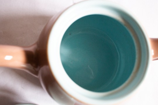 Poole Pottery Two Tone Brown and Blue Teapot