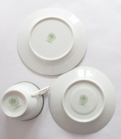 Noritake 'Glenabbey' Pattern Teacup Trio