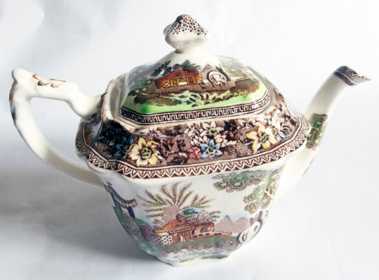 Hadderidge Pottery Burslem Oriental Design Teapot