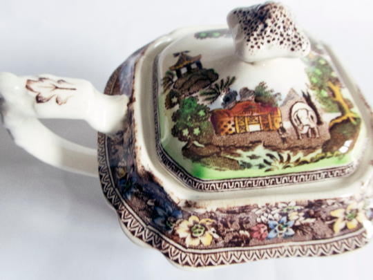 Hadderidge Pottery Burslem Oriental Design Teapot