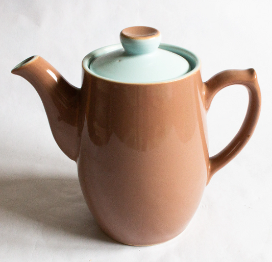 Poole Pottery Two Tone Brown and Blue Coffee Pot