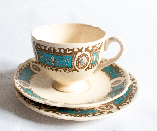 Royal Cauldon 'Flaxman' Teacup Trio