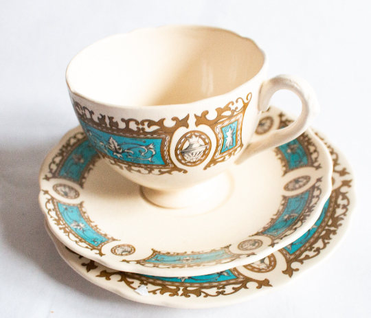 Royal Cauldon 'Flaxman' Teacup Trio