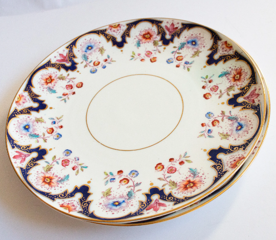 Blythe Porcelain Co. Ltd. Diamond Pattern Cake Serving Plates (2)