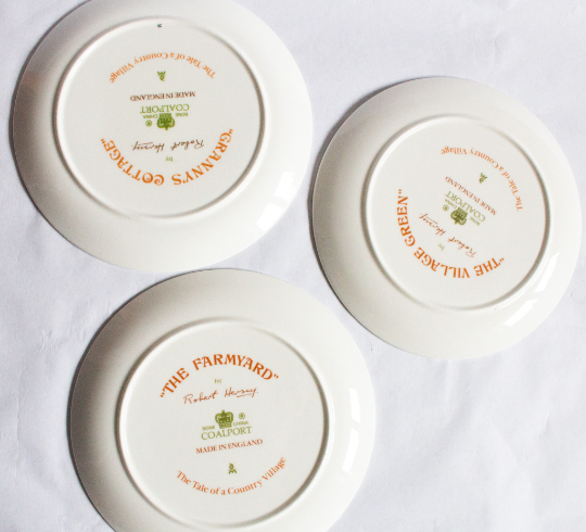 Coalport Bone China 'The Tale of a Country Village' Series Collector's Plates (3)