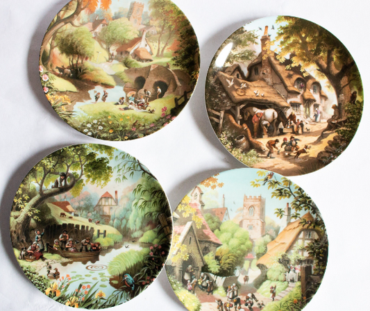 Coalport Bone China 'The Tale of a Country Village' Series Collector's Plates (4)