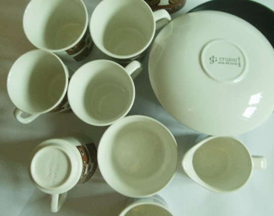 J & G Meakin Studio 'Maori' Pattern Coffee Set