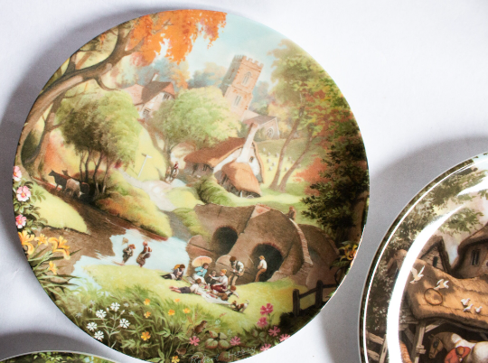 Coalport Bone China 'The Tale of a Country Village' Series Collector's Plates (4)